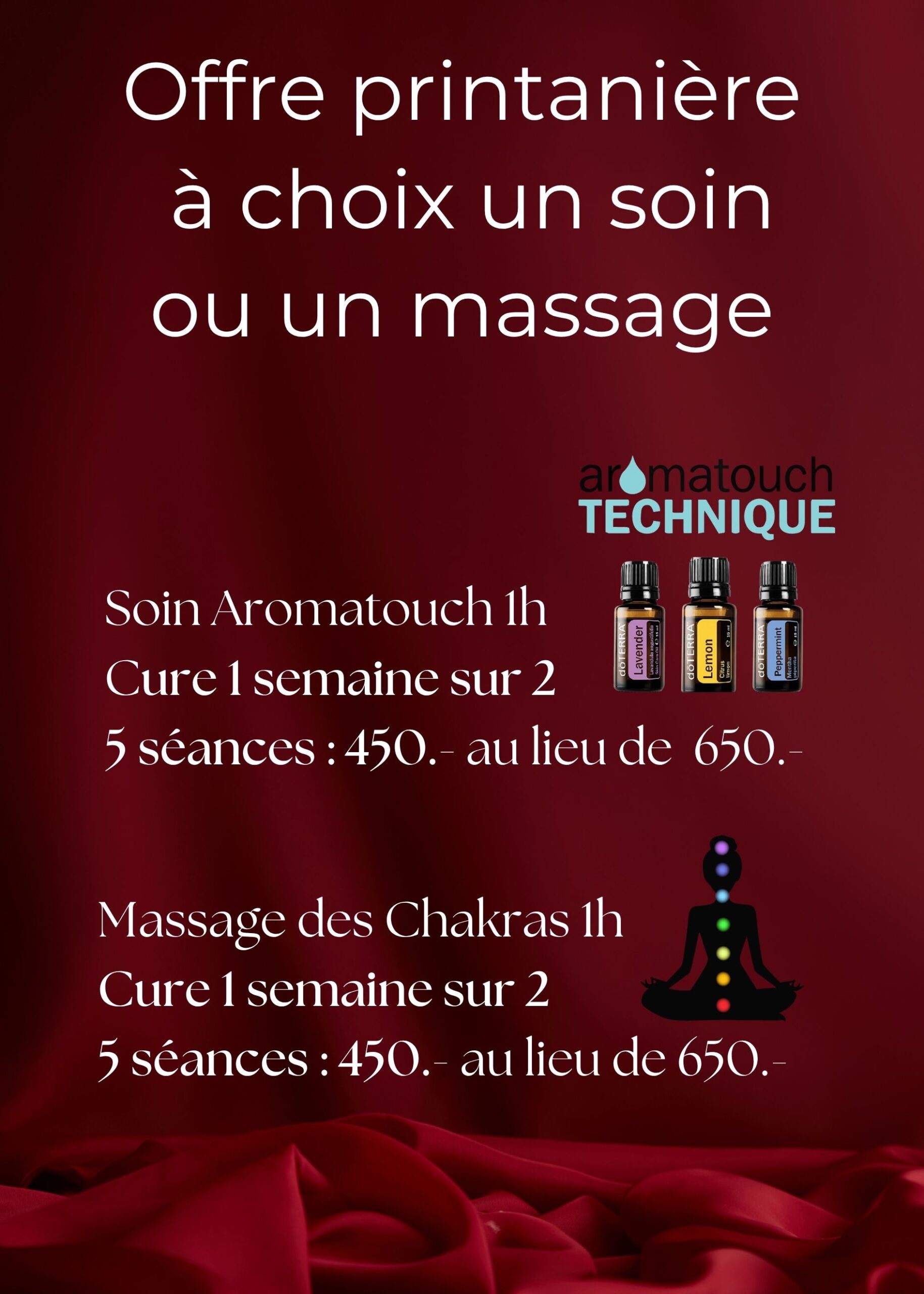 Institut l'Oasis des Sens à Sion - Offre printanière